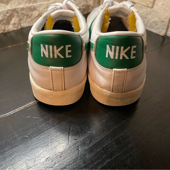 Nike Blazer '77 Vintage Low Pine Green Men's Size 14 White Leather Sneaker - Picture 4 of 5